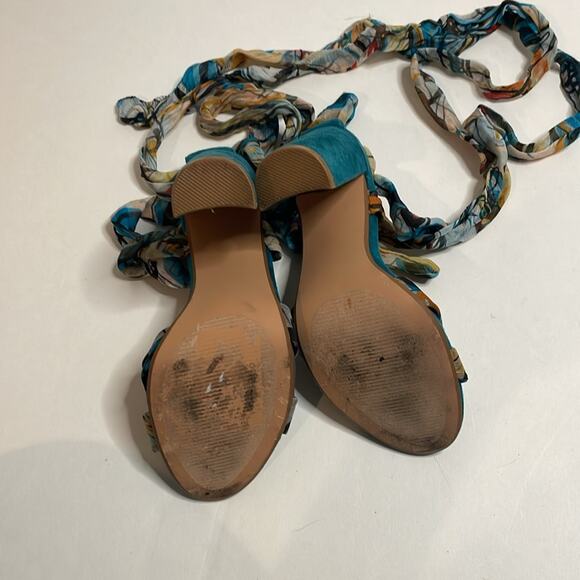 Steve Madden blue block heels with fabric tie - Picture 5 of 6